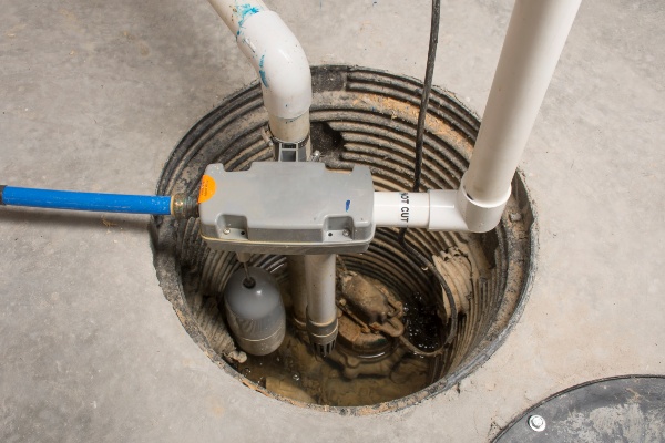 Sump pump installed in a home's basement