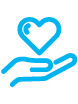 A hand grasping a heart icon represents affection in Atlanta, GA