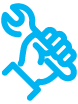 Icon of Hand holding wrench on the website of Quick Action Plumbers in Atlanta, GA